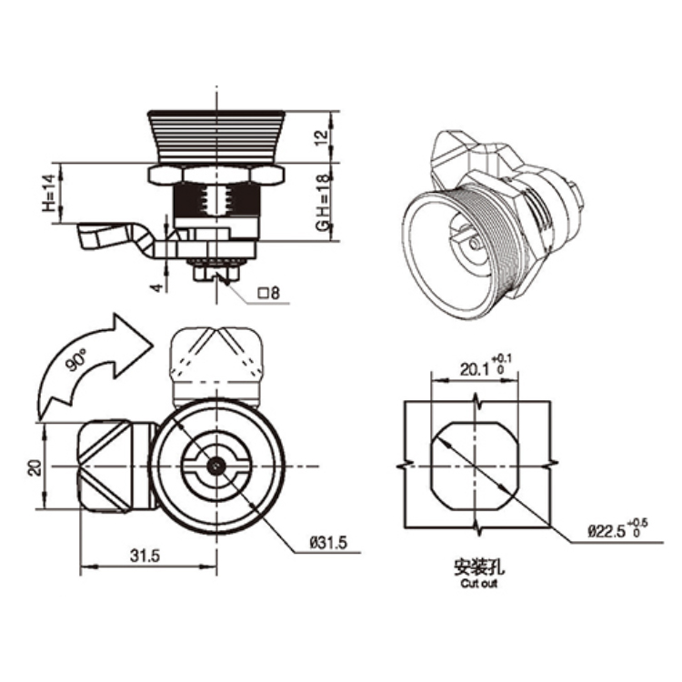 Alat Siemens Jenis Cam Lock-A6016
