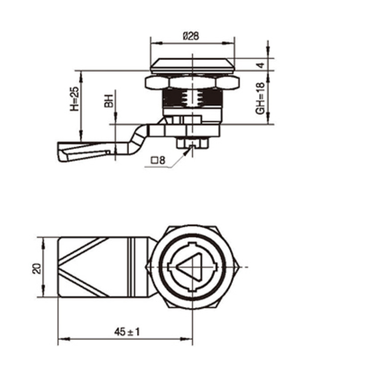 Alat Anti-Tamper Jenis Cam Lock-A6017