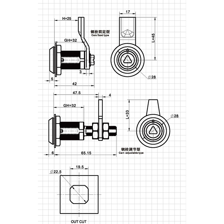 Kunci Mampatan Jenis Alat Standard Amerika-A6321