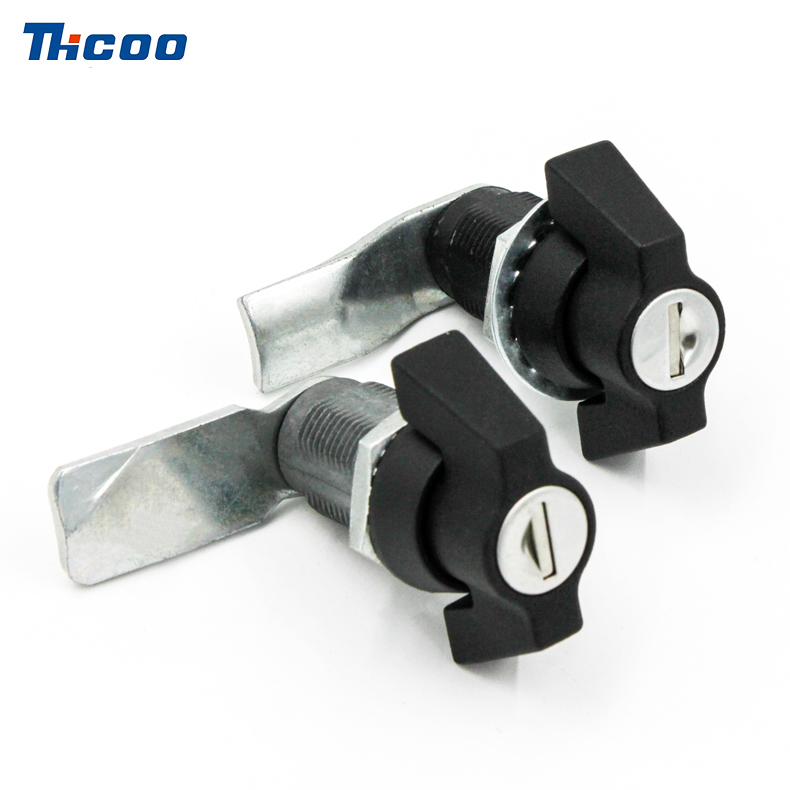 Kunci Cam Jenis Pemegang, Hitam, Dengan Teras Kunci-A6091-1111