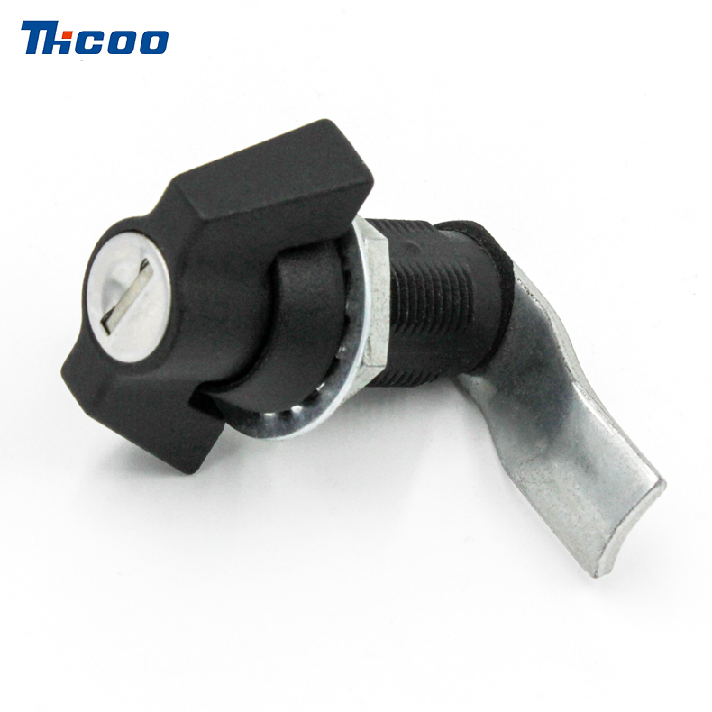 Kunci Cam Jenis Pemegang, Hitam, Dengan Teras Kunci-A6091-1111
